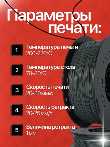TPU 95A филамент KINGROON 1.75 мм, 1 кг., Серый