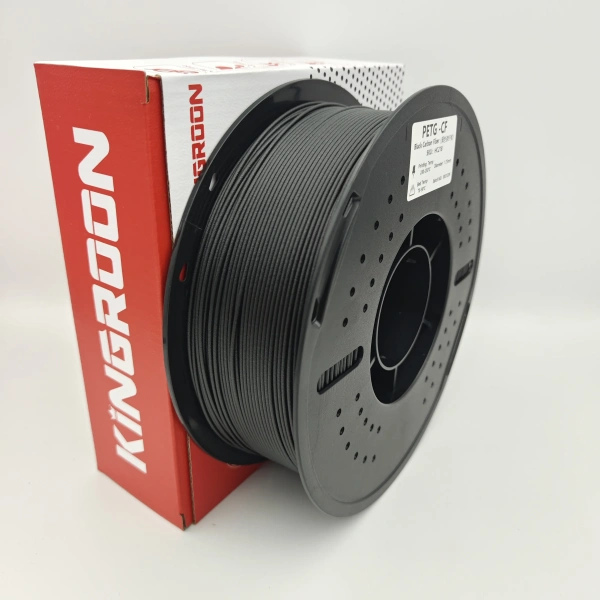 PETG Carbon Fiber 15% филамент KINGROON 1.75 мм, 1 кг., Черный