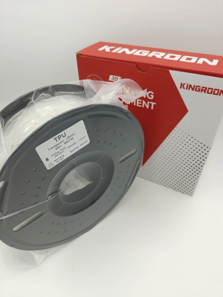TPU 95A филамент KINGROON 1.75 мм, 1 кг., Прозрачный